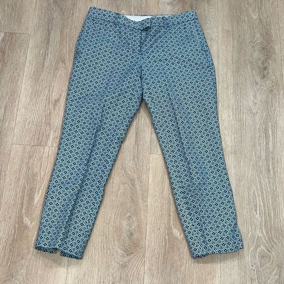 Cynthia Rowley, Geometric Print Stretch Trousers Pressed Front Pants, Women’s 6 - Picture 10 of 10